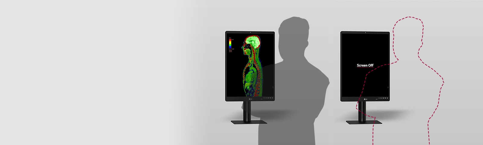 presence sensor detecting the motion of the user and having the screen turned off automatically when no motion.