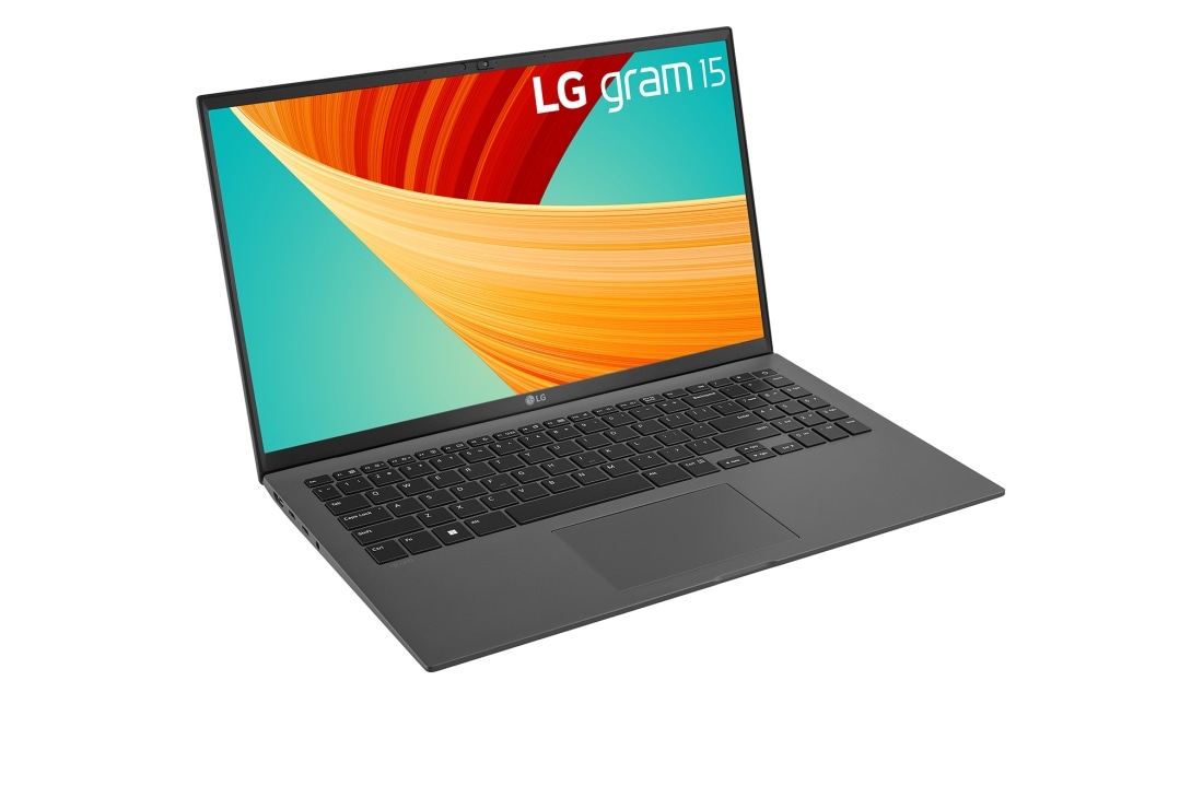 LG gram 15'' Ultra-lightweight with FHD IPS Anti glare Display and Intel® Evo 13th Gen. Processors, +30 degree side view and cover open, 15Z90R, thumbnail 3