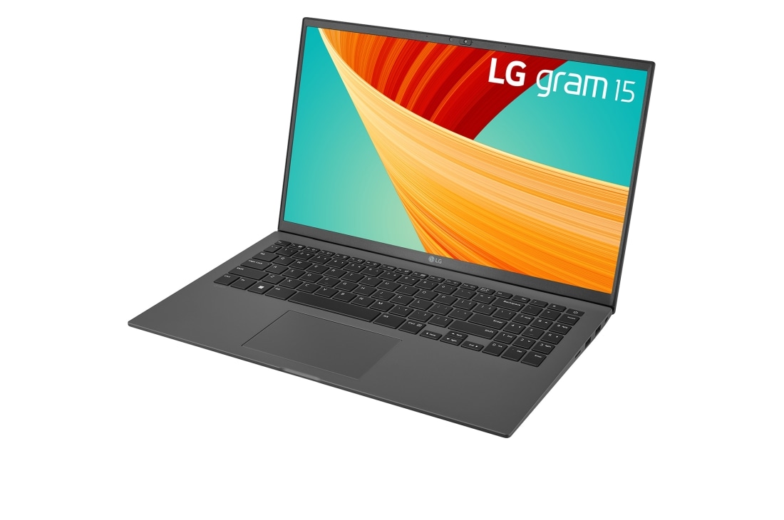LG gram 15'' Ultra-lightweight with FHD IPS Anti glare Display and Intel® Evo 13th Gen. Processors, -30 degree side view and cover open, 15Z90R, thumbnail 4