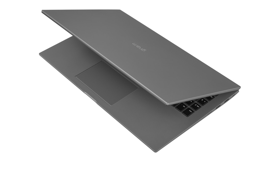 LG gram 15'' Ultra-lightweight with FHD IPS Anti glare Display and Intel® Evo 13th Gen. Processors, -30  degree side view and cover half open, 15Z90R, thumbnail 9