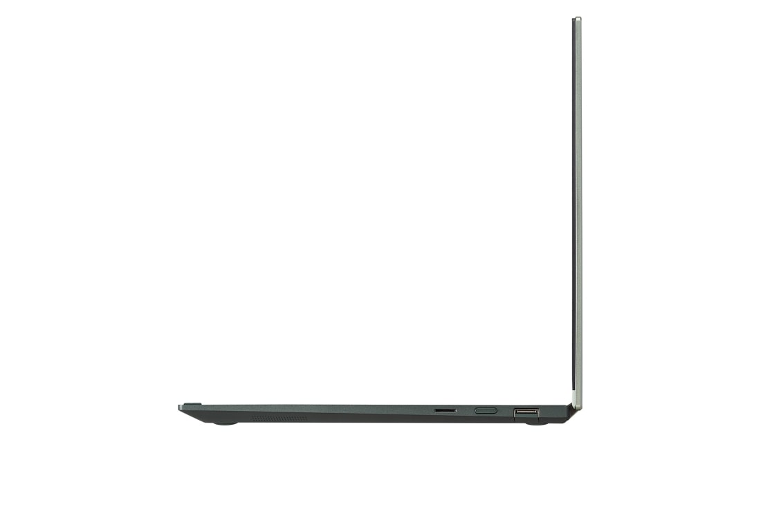 LG gram 2in1 Ultra-Lightweight with 14” 16:10 Anti-glare Display and Intel® Evo 13th Gen. Processors, Right side view with the cover open, 14T90R, thumbnail 9