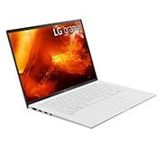 LG gram Ultra-Lightweight with 14” 16:10 IPS Display and Intel® Evo™ platform, +30 degree side view and cover open, 14ZB90R, thumbnail 3