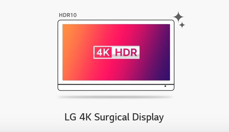 This 4K surgical monitor features HDR10, properly displaying HDR images clearly.