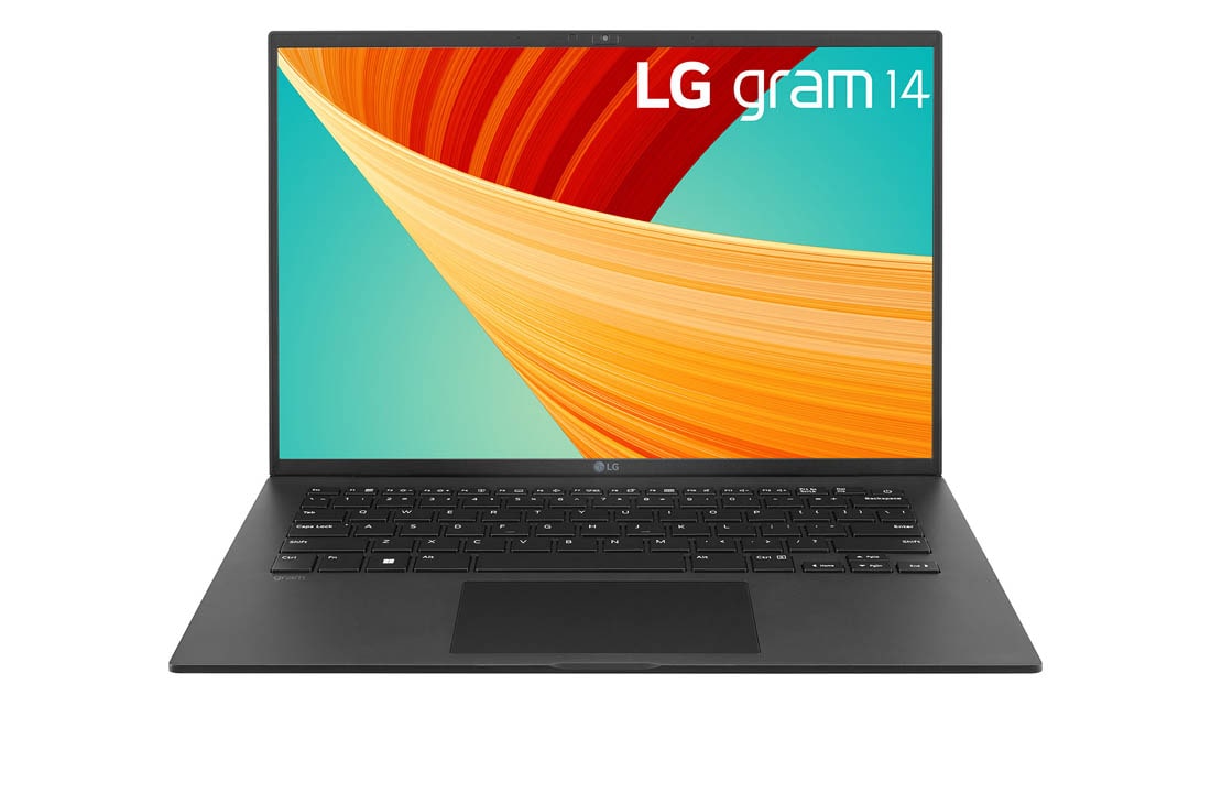 LG gram 14'' Ultra-lightweight with 16:10 IPS Anti glare Display and Intel vPro®, An Intel® Evo™ Design, Front view with keyboard, 14Z90R-Q, thumbnail 2