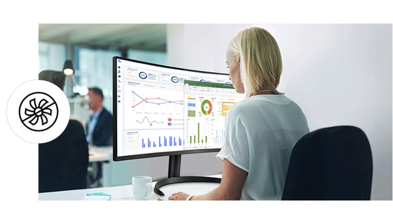 The fanless design eliminates the noise typically associated with traditional cooling systems. Its low noise provides a pleasant office environment for individuals who prefer a noise-free workspace.	