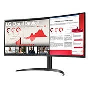 LG 34'' WQHD All-in-One Thin Client, -15 degree side view, 34CR650W-BP, thumbnail 4