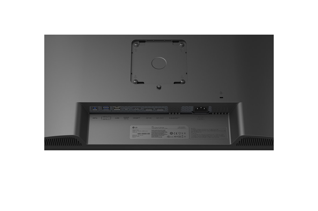LG 27” QHD IPS Monitor with USB-C with Daisy Chain, close-up view of ports, 27BA75QB, thumbnail 10