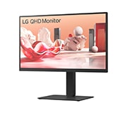 LG 27” QHD IPS Monitor with USB-C with Daisy Chain, -15 degree side view, 27BA75QB, thumbnail 3
