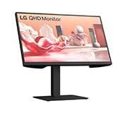 LG 27” QHD IPS Monitor with USB-C with Daisy Chain, +15 degree tilt left side view, 27BA75QB, thumbnail 4