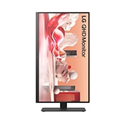 LG 27” QHD IPS Monitor with USB-C with Daisy Chain, pivot front view, 27BA75QB, thumbnail 5