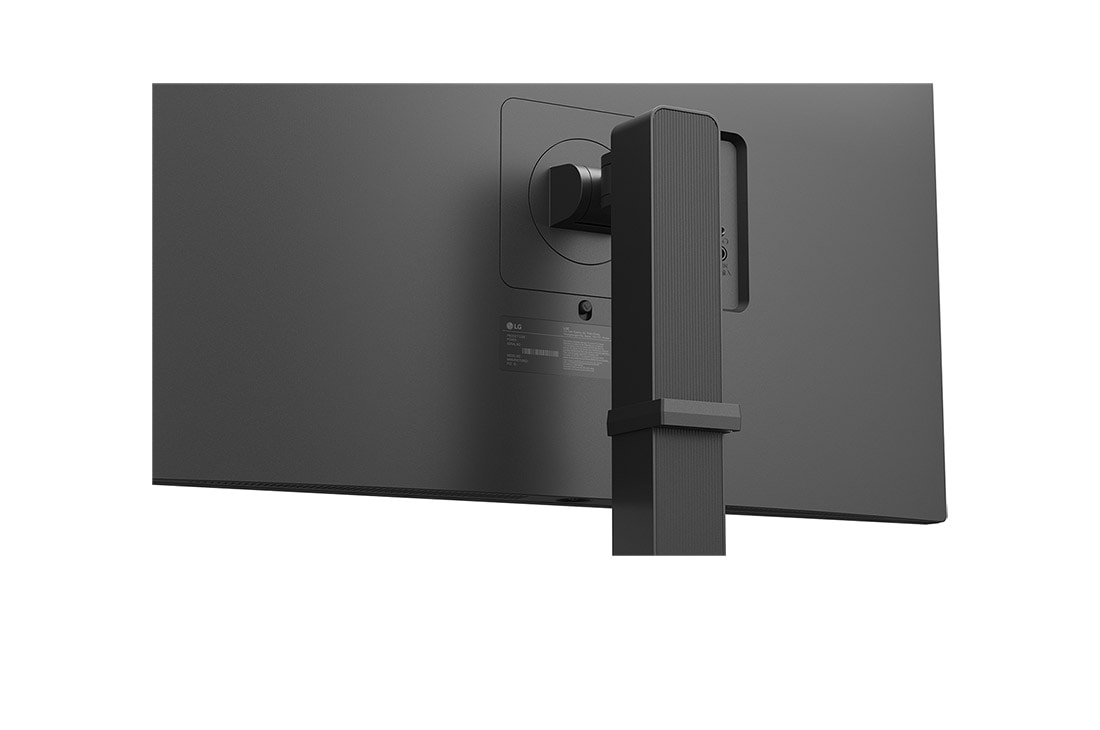 LG 27'' UltraFine UHD 4K IPS monitor, close-up view of rear stand, 27BA45U, thumbnail 13