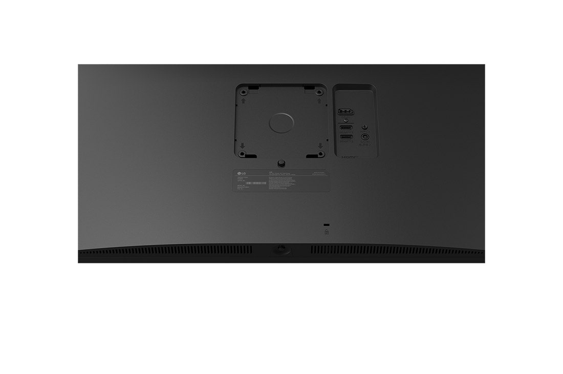 LG 27'' UltraFine UHD 4K IPS monitor, close-up view of ports, 27BA45U, thumbnail 14