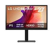 LG 27'' UltraFine UHD 4K IPS monitor, front view, 27BA45U, thumbnail 1