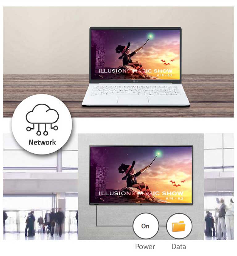 ID-Commercial-TV-TV-Signage-LT340C-04-Real-Time Remote Monitoring-Power & Network in One Line_1570146465687Monitoring-Power & Network in One Line_1570146465687