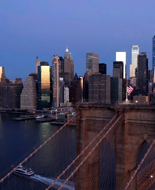 A panoramic picture of New York.