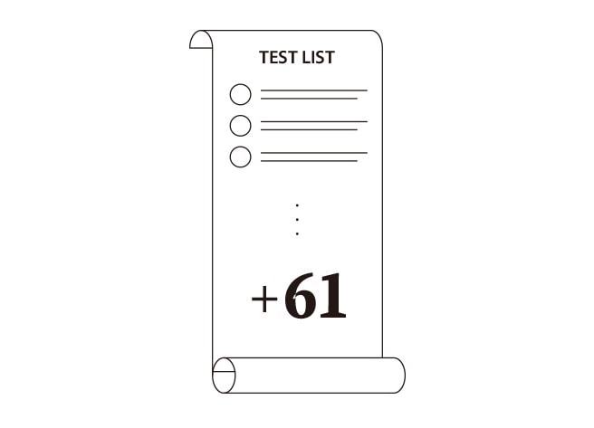 Image showing that LG SIGNATURE Washing Machine goes through 61 more tests than other washer products