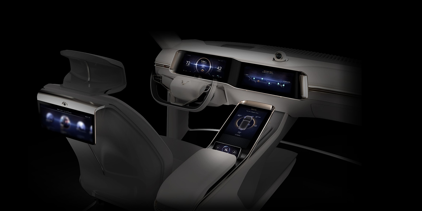 an in-vehicle digital display that includes digital cluster and CID