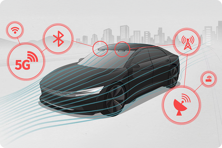 LG Unveils Transparent Antenna for Vehicles with Saint-Gobain Sekurit at CES 20241