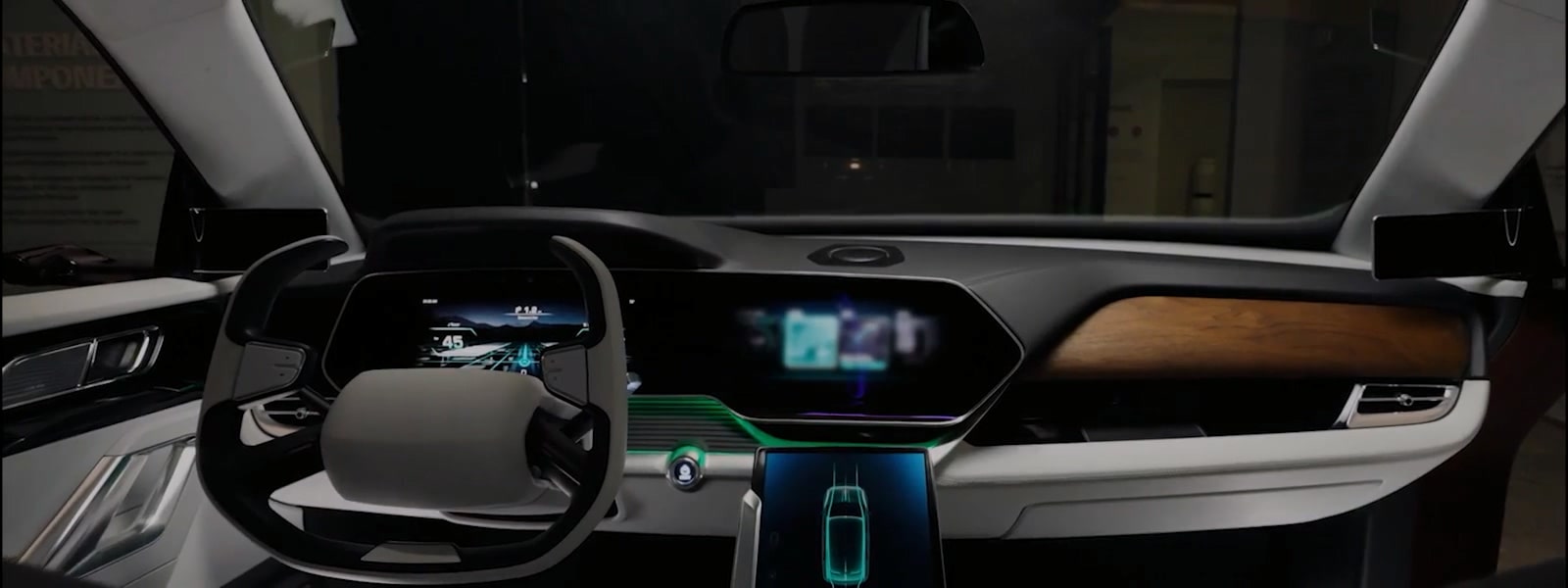 Multi-display and other in-vehicle technologies deployed in an automobile