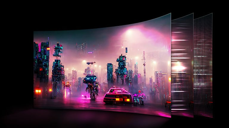 Οθόνη OLED 45 ιντσών QHD.