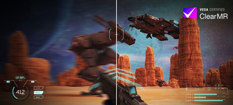 Βίντεο ομαλής εμπειρίας παιχνιδιού με το λογότυπο VESA ClearMR.