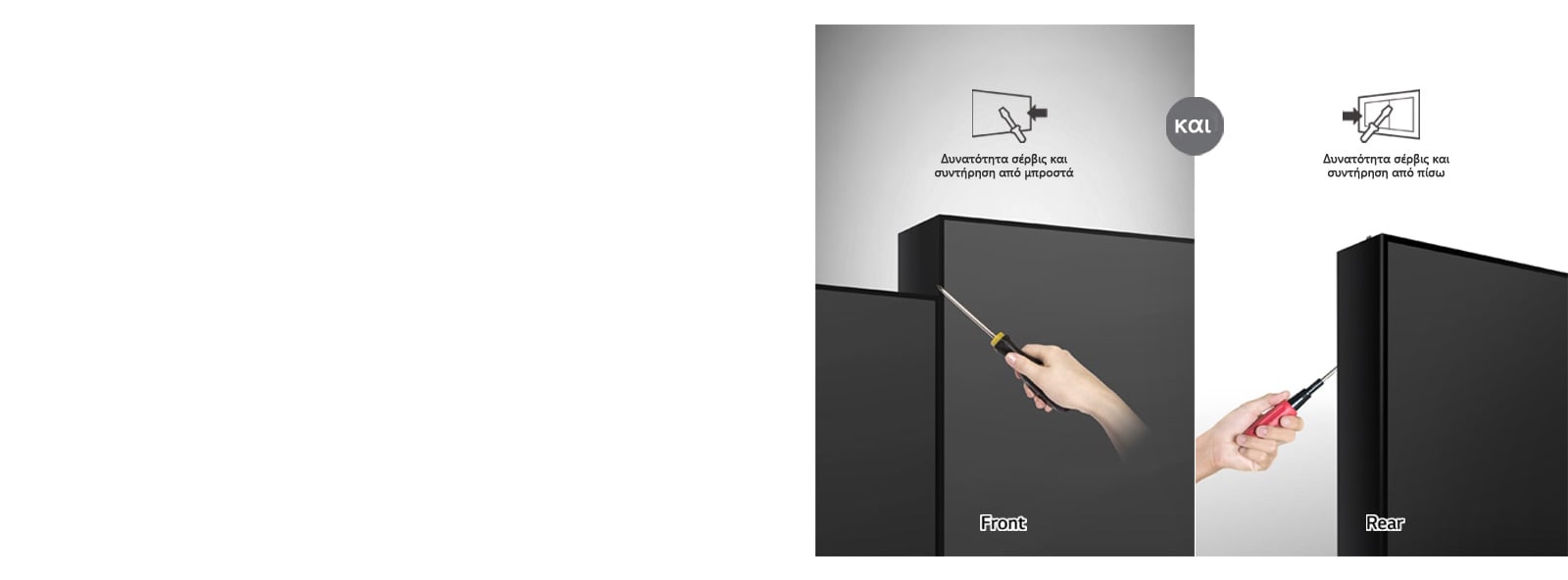 Δυνατότητα σέρβις εμπρός και πίσω