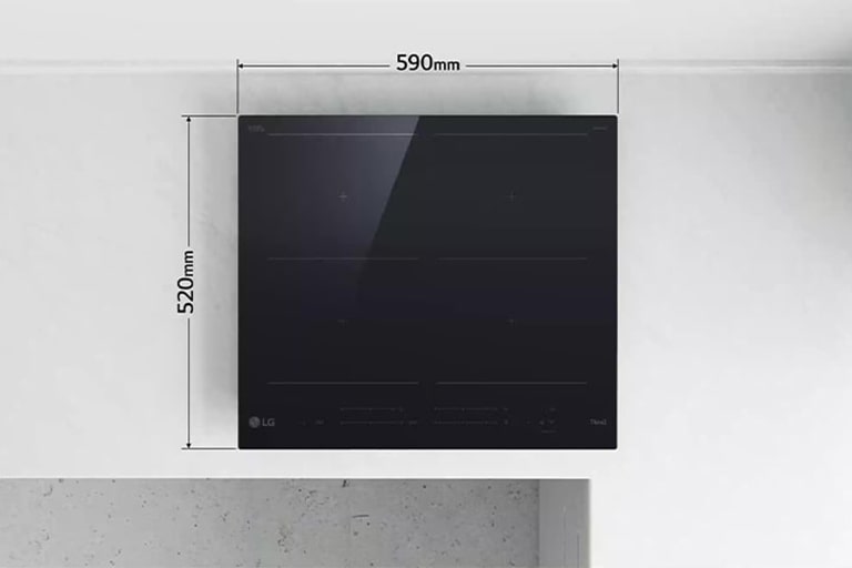 Αυτή η εικόνα δείχνει τις διαστάσεις των επαγωγικών εστιών.