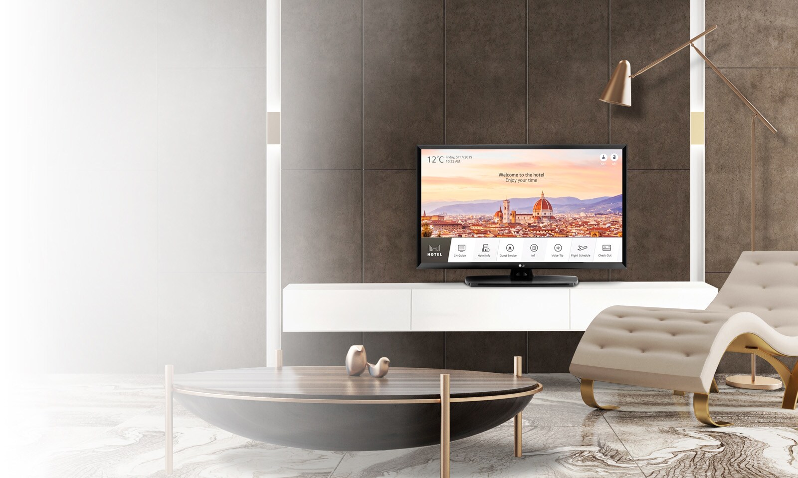 Μια τυπική Smart TV για ξενοδοχεία με Pro:Centric Smart