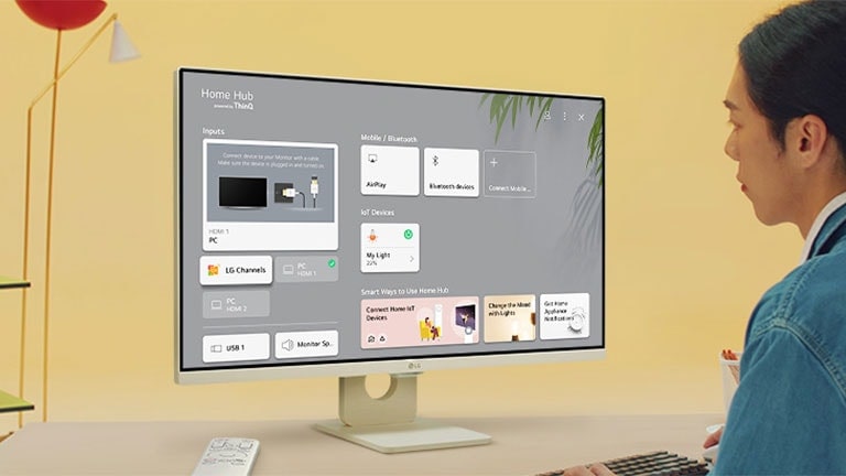ThinQ Home Dashboard.	