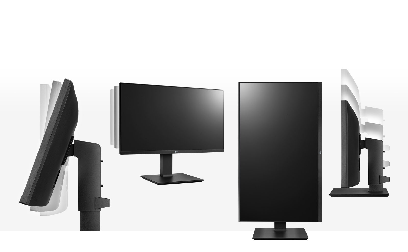 Εργονομική σχεδίαση με δυνατότητες ρύθμισης ύψους, κλίσης, περιστροφής στον κατακόρυφο άξονα και αμφίδρομης περιστροφής στον οριζόντιο άξονα.