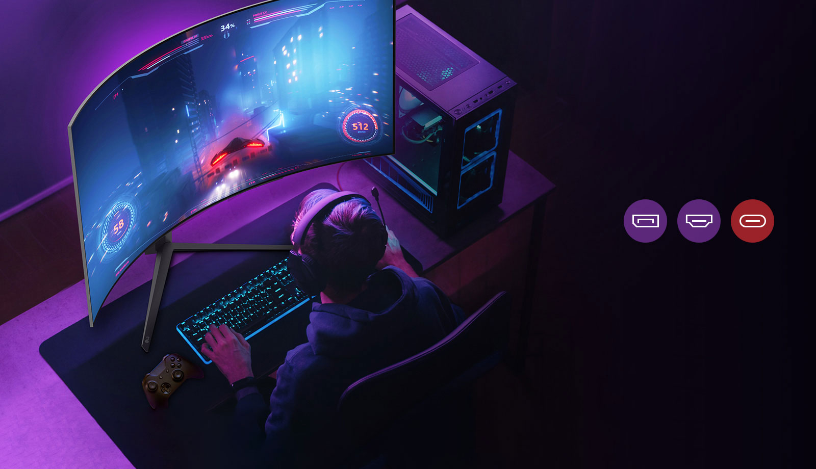 Οι παίκτες απολαμβάνουν παιχνίδι με ρυθμό ανανέωσης 240 Hz με την υποστήριξη DP 1.4, HDMI 2.1 ή USB Type-C™.