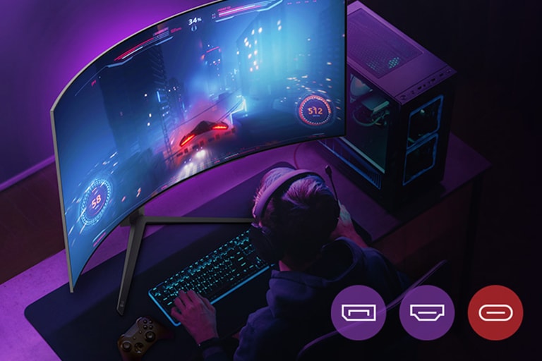 Οι παίκτες απολαμβάνουν παιχνίδι με ρυθμό ανανέωσης 240 Hz με την υποστήριξη DP 1.4, HDMI 2.1 ή USB Type-C™.