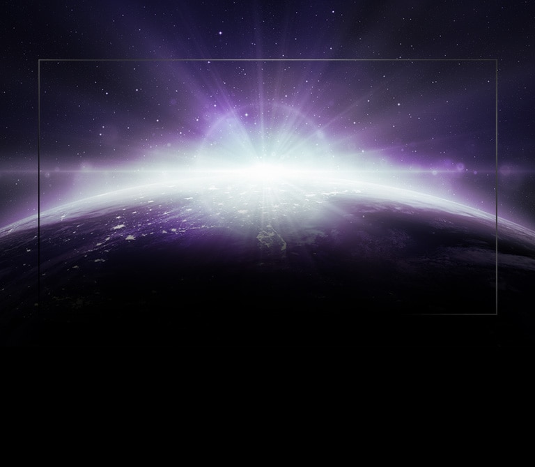 Μια εκπληκτική εικόνα από το διάστημα, δείχνοντας έκλειψη της γης και τον ήλιο να ξεπροβάλλει μέσα από το πλαίσιο μιας τηλεόρασης LG OLED