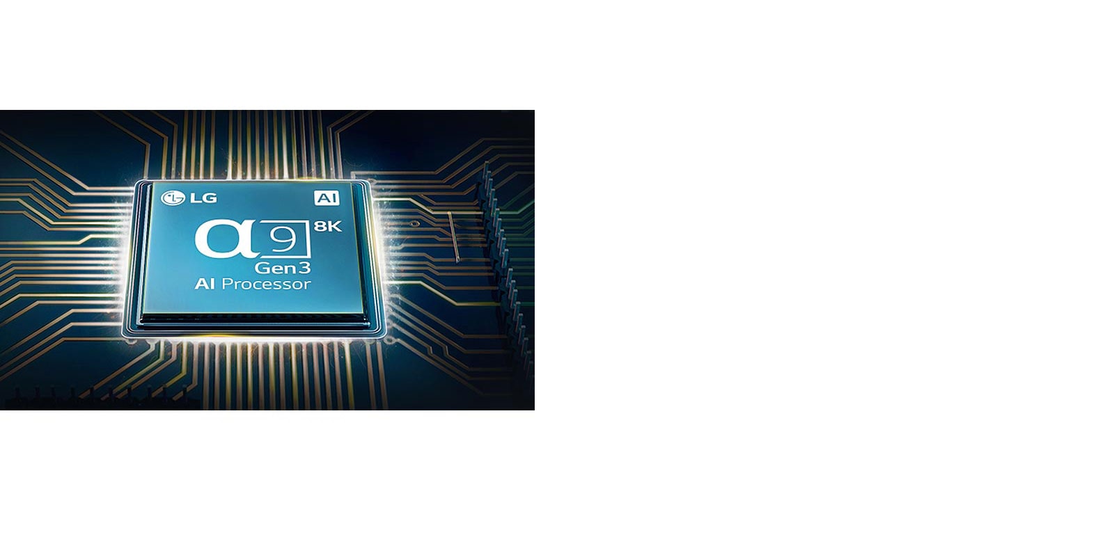 Alpha 9 chip ενσωματωμένο στην πλακέτα της τηλεόρασης.