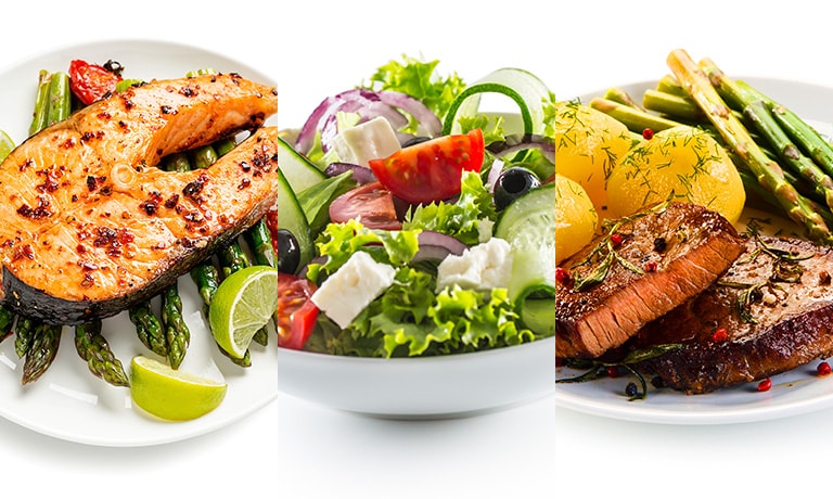 Εμφανίζεται μια ποικιλία τροφίμων