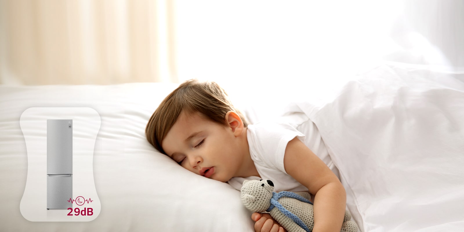 Εικόνα ενός παιδιού που κοιμάται άνετα.