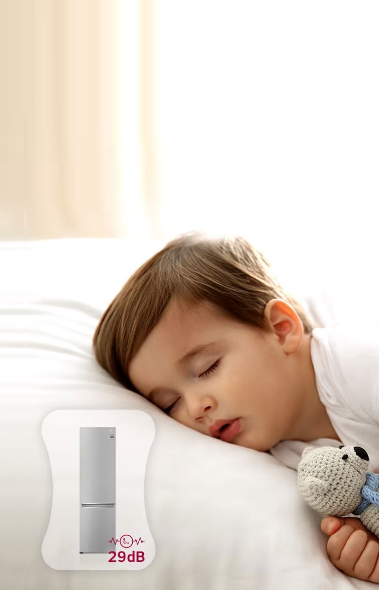 Εικόνα ενός παιδιού που κοιμάται άνετα.