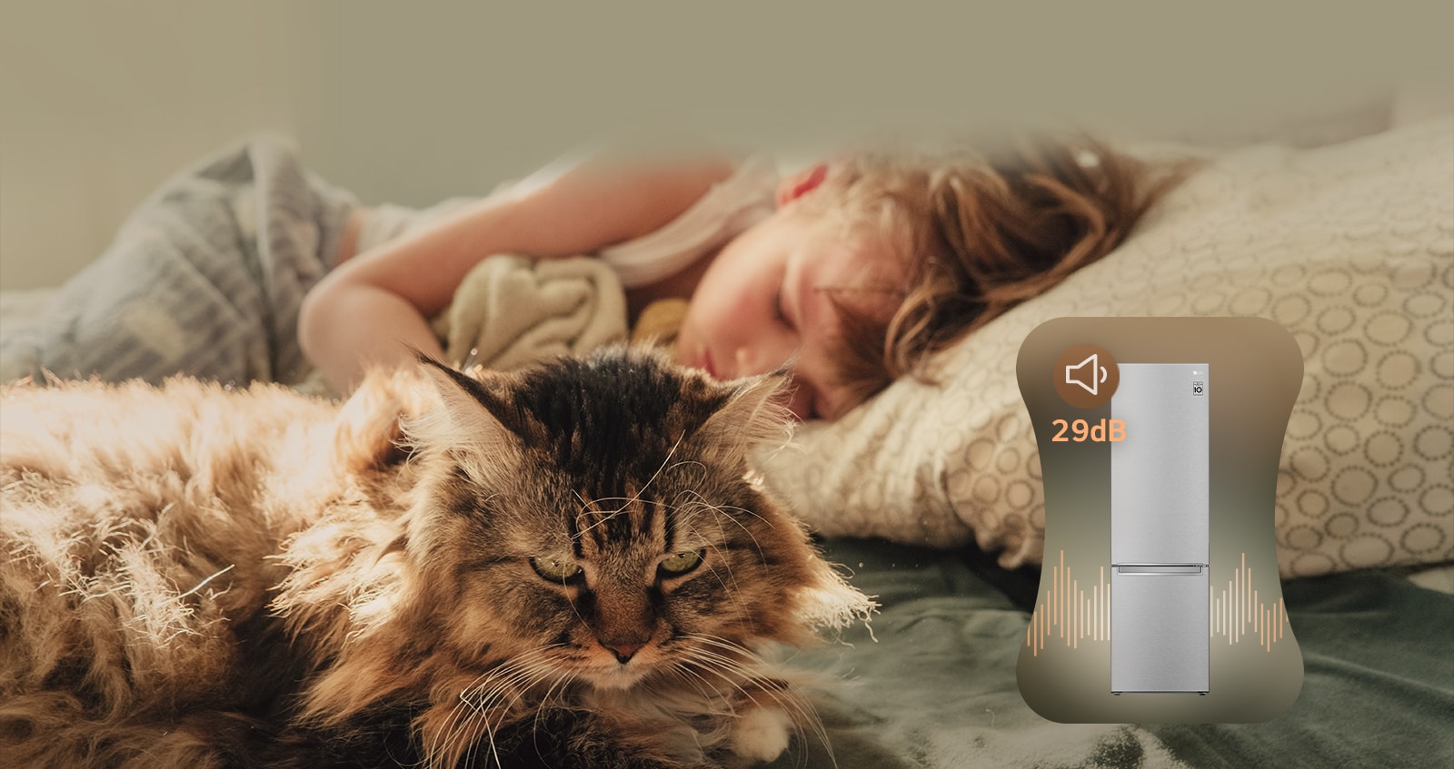 Εικόνα ενός παιδιού που κοιμάται άνετα.