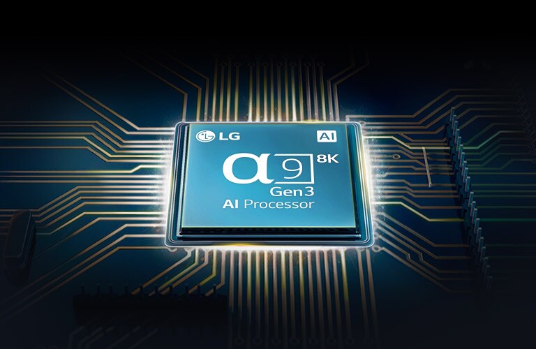 Alpha 9 chip ενσωματωμένο στη μητρική πλακέτα της τηλεόρασης.