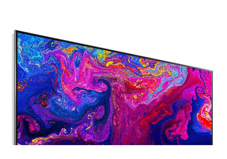 Μια οθόνη τηλεόρασης που δείχνει φωτεινά σωματίδια που αιωρούνται (αναπαραγωγή βίντεο).