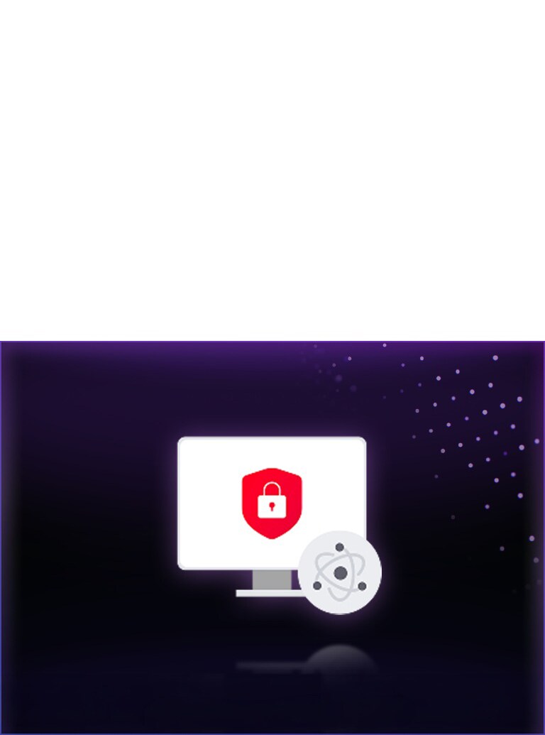 Η LG QNED evo AI Mini LED QNED8M με LG Shield αναγνωρίζεται για τους Ασφαλείς Κρυπτογραφικούς Αλγόριθμους, όπως απεικονίζεται από μια προστατευμένη οθόνη και ένα εικονίδιο ασπίδας, όπου η ασφάλεια που βασίζεται στην κρυπτογράφηση εξασφαλίζει ασφαλή και αξιόπιστη μετάδοση δεδομένων.