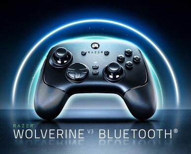 Η LG QNED evo AI Mini LED QNED8M με Bluetooth Ultra Low Latency εμφανίζει στην οθόνη ένα ασύρματο χειριστήριο παιχνιδιών με την ετικέτα «Razer Wolverine V3 Bluetooth», υποδεικνύοντας βελτιστοποιημένη υποστήριξη χειριστηρίου Bluetooth για άμεσο gameplay.