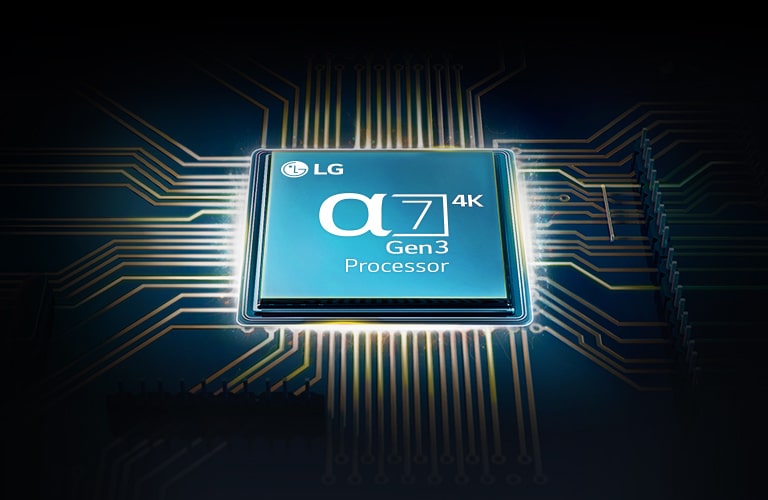 Alpha 7 chip ενσωματωμένο στη μητρική πλακέτα της τηλεόρασης.