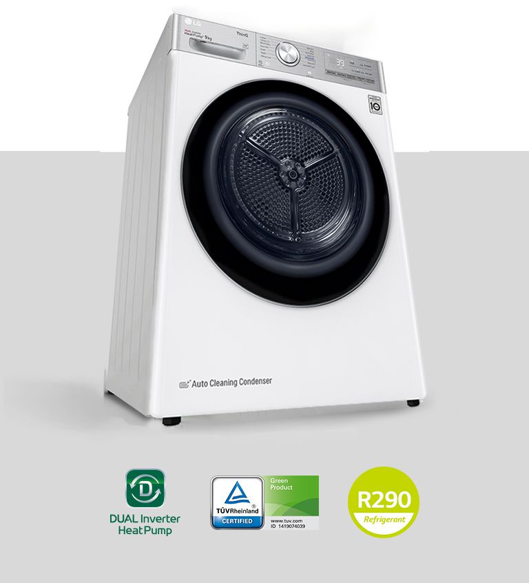 Εικόνα του στεγνωτηρίου DUAL Inverter Heat Pump™ μαζί με το λογότυπο