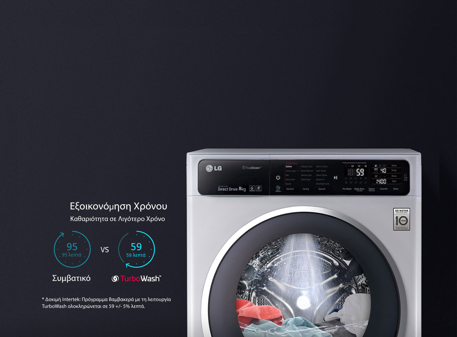 ΓΡΗΓΟΡΕΣ & ΚΑΘΑΡΕΣ ΠΛΥΣΕΙΣ χάρη στο Turbowash™3