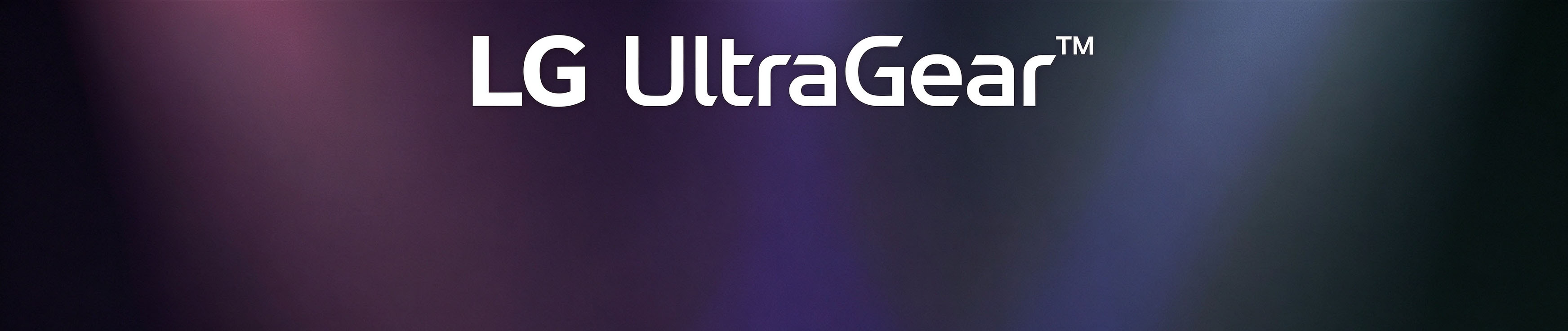Λογότυπο UltraGear™ σε ένα φουτουριστικό δωμάτιο με νέον φωτισμό.