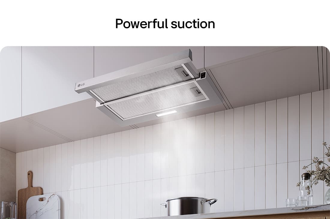 LG Απορροφητήρας Συρόμενος LG 60cm inox με ισχυρή απορρόφηση και LED φωτισμό, Συρόμενος απορροφητήρας που απομακρύνει τους ατμούς από κατσαρόλα στην εστία., HT3Z2413S, thumbnail 5