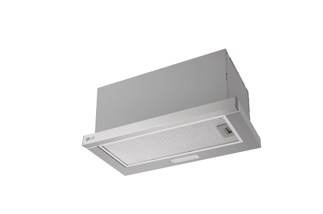 LG Απορροφητήρας Συρόμενος LG 60cm inox με ισχυρή απορρόφηση και LED φωτισμό, Ημιπλάγια γωνιακή όψη συρόμενου απορροφητήρα., HT3Z2413S, thumbnail 11