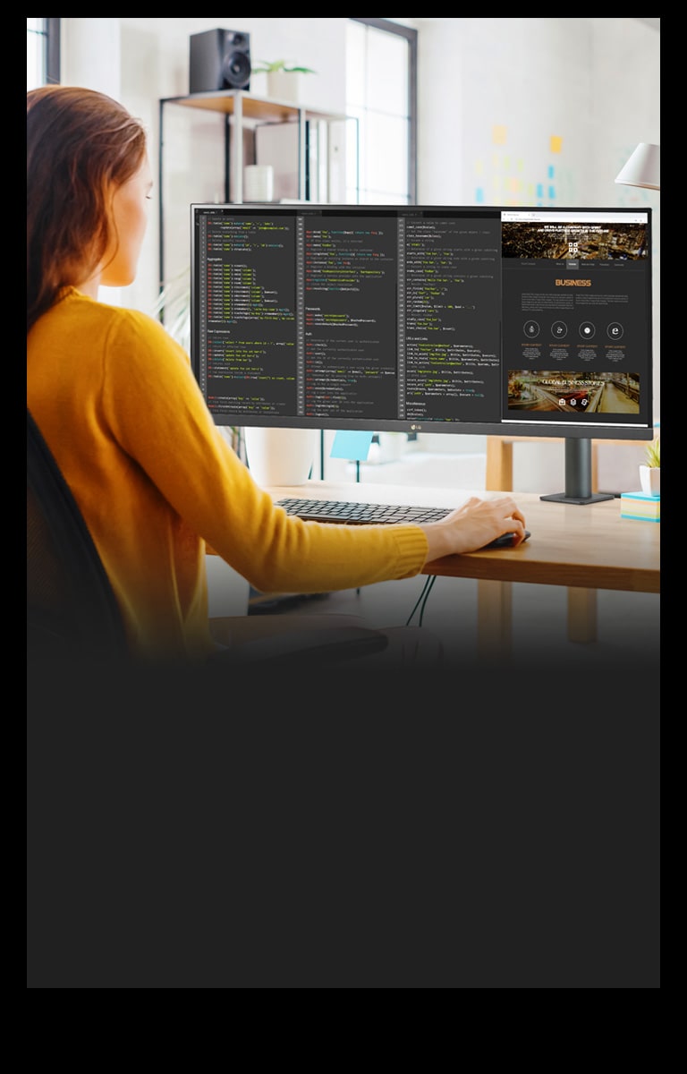 UltraWide Monitor Ergo για προγραμματιστές