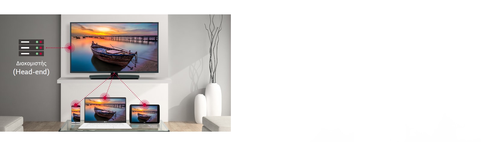 Με τη λειτουργία SoftAP της τηλεόρασης, συνδέστε άλλες συσκευές, όπως κινητά τηλέφωνα, φορητούς υπολογιστές και tablet.